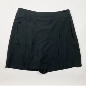 IZOD Golf X-Dry Black Faux Wrap Skort Skirt - Size 10